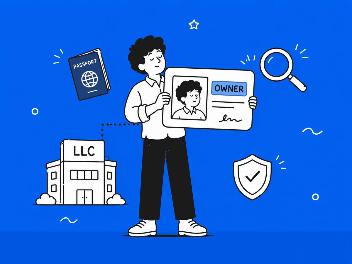Illustration explaining what a BOI beneficial ownership report is for US LLC owners