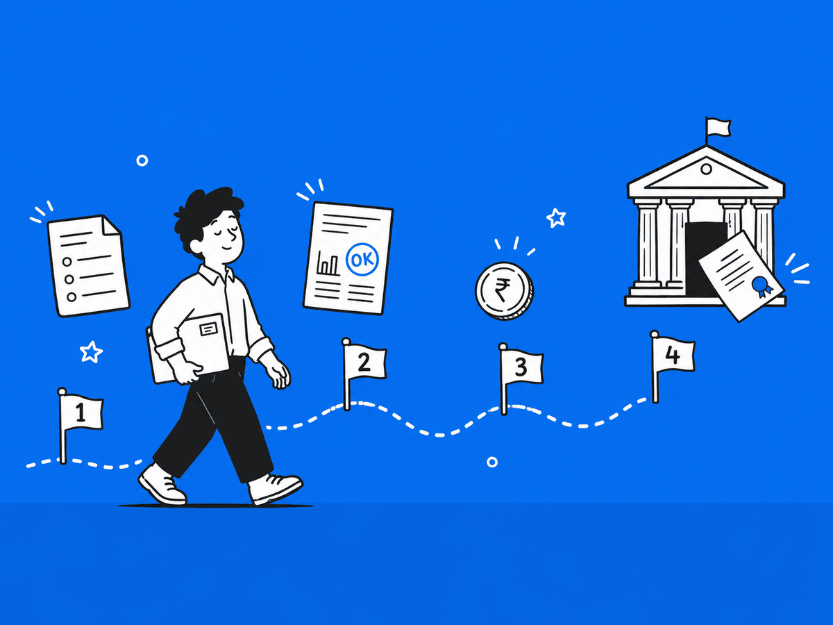 Illustration of the step-by-step individual business registration process at the Divisional Secretariat in Sri Lanka