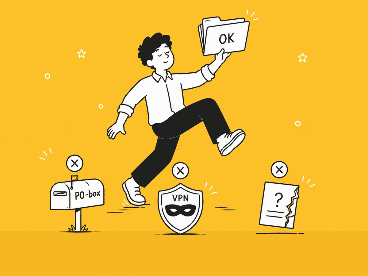 Illustration of common reasons Mercury rejects non-US resident applications and how to avoid them
